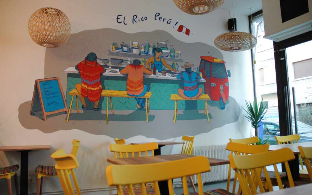Fresque pour un restaurant Péruvien