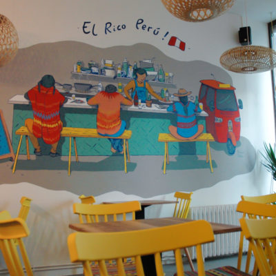 Fresque pour un restaurant Péruvien