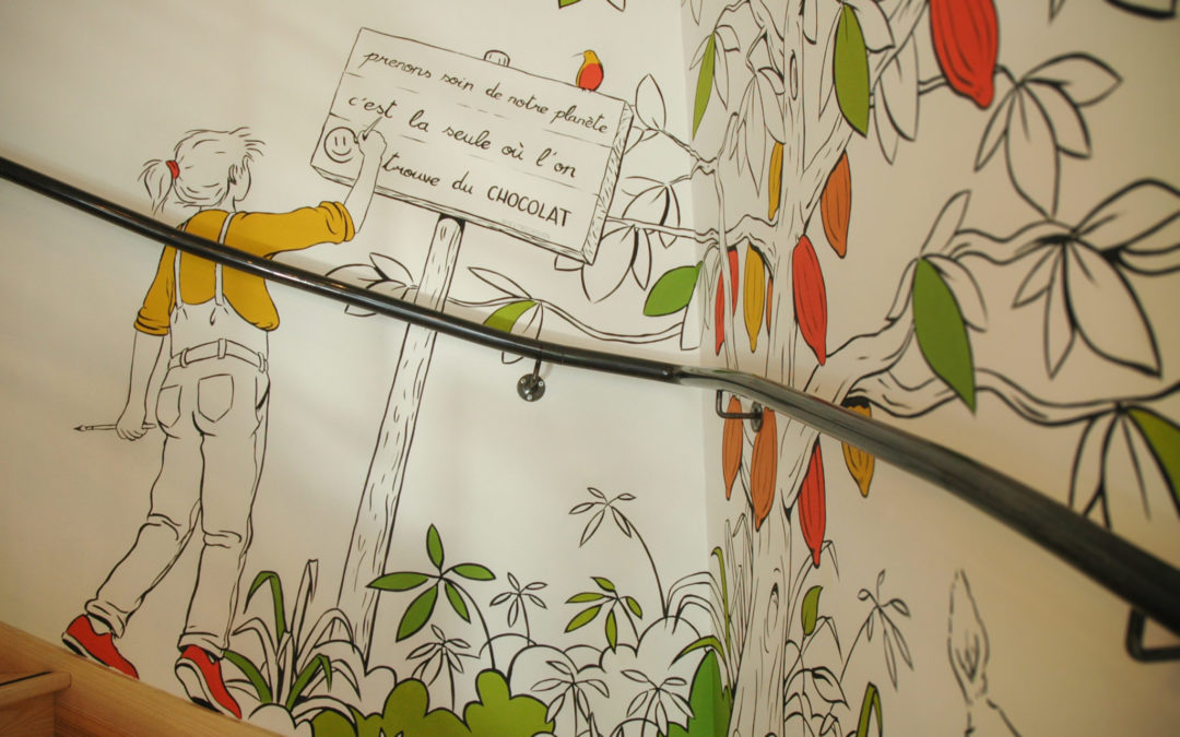 Fresque au NewTreeCafe Lyon