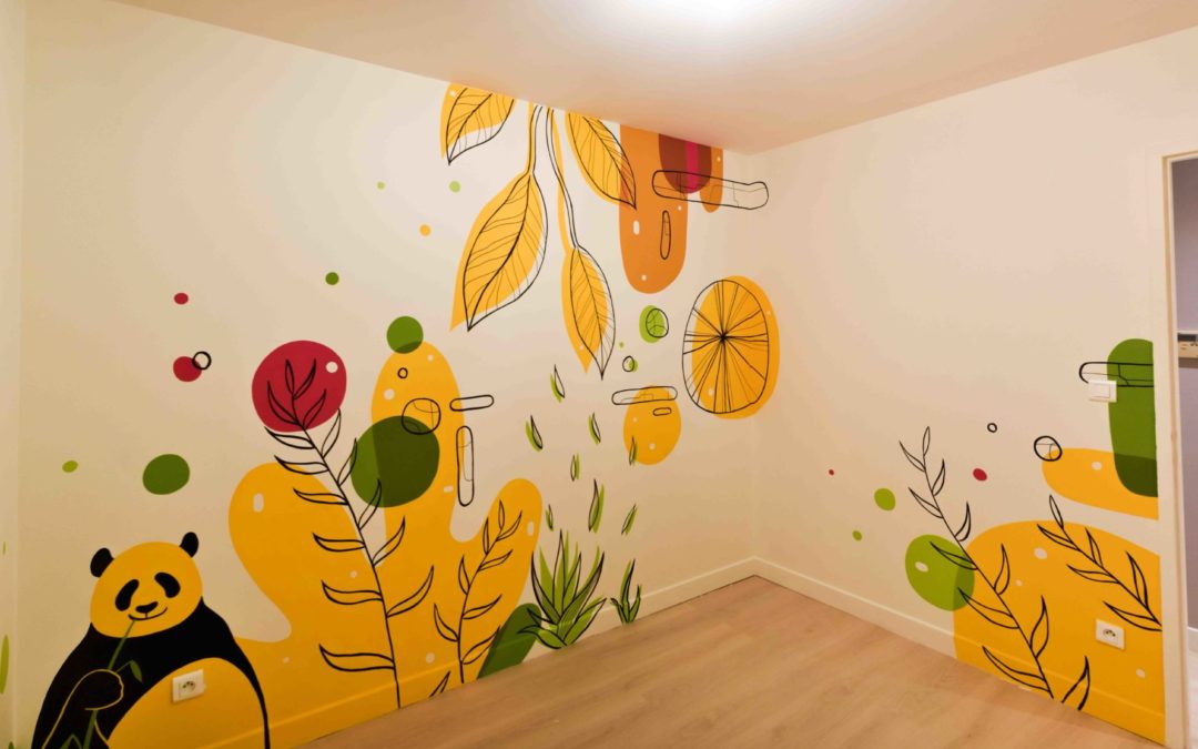 Fresque dans une chambre d’enfant