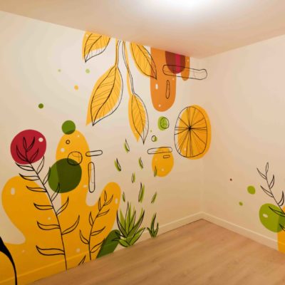 Fresque dans une chambre d’enfant