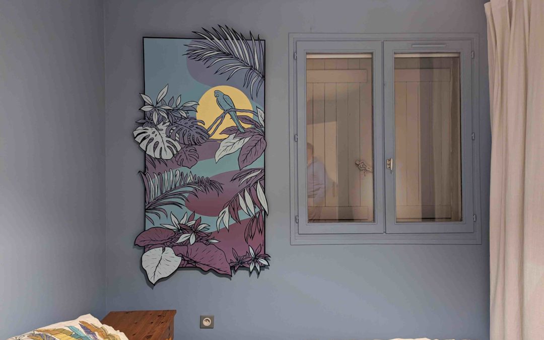 Fresque tropicale mobile